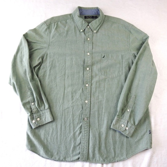 Nautica Other - Nautica Men’s Green Long Sleeve Button Up Shirt XL